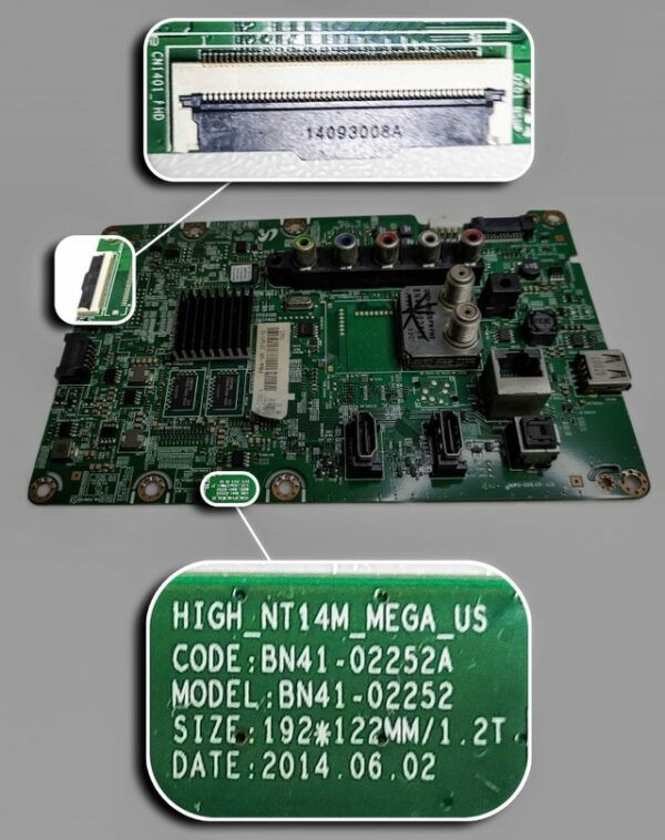 PLACA PRINCIPAL TV SAMSUNG UN40H5103AG UN40H5103 MODELO BN41-02252A - Image 2